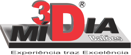 Logo da 3D Mídia Balões
